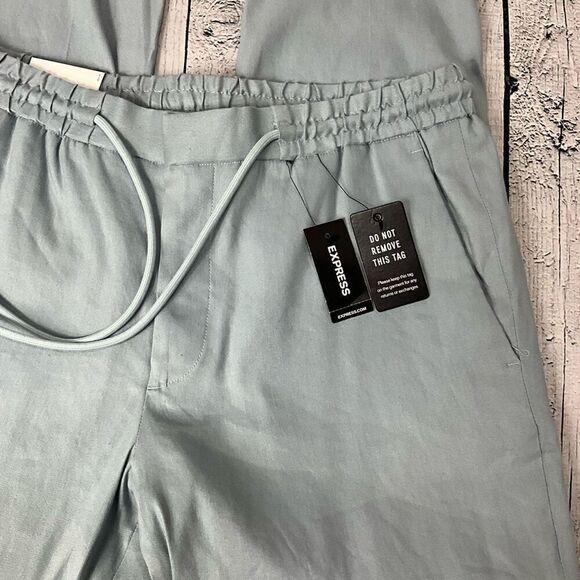 EXPRESS Linen Blend Extra Slim Fit Pants - Picture 2 of 5